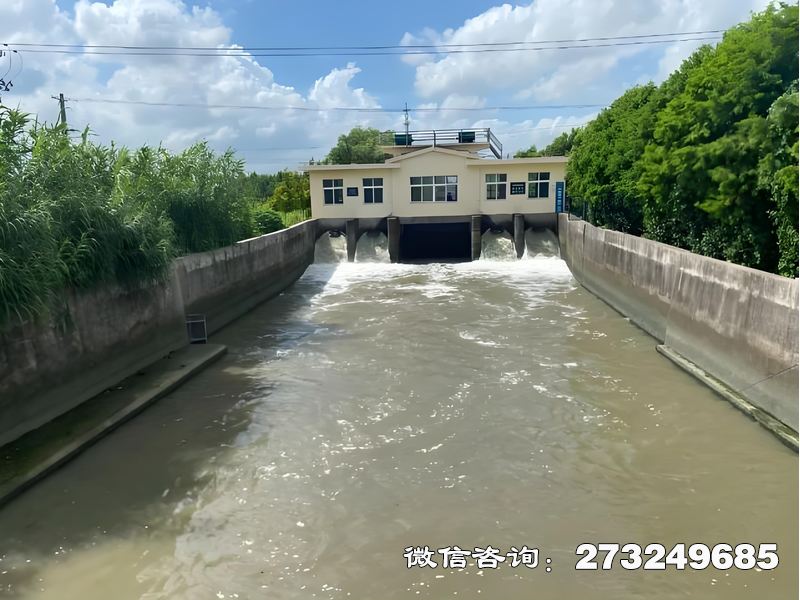 温泉县防洪堤圩排站闸门